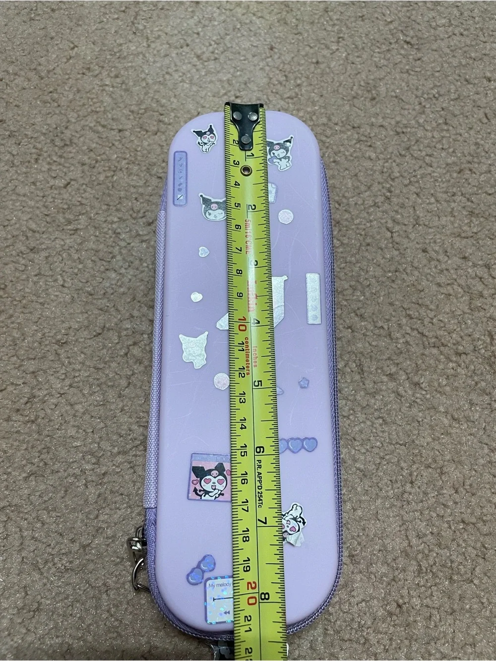 Lavender Hard Shell Pencil Case with Zipper - Unbranded